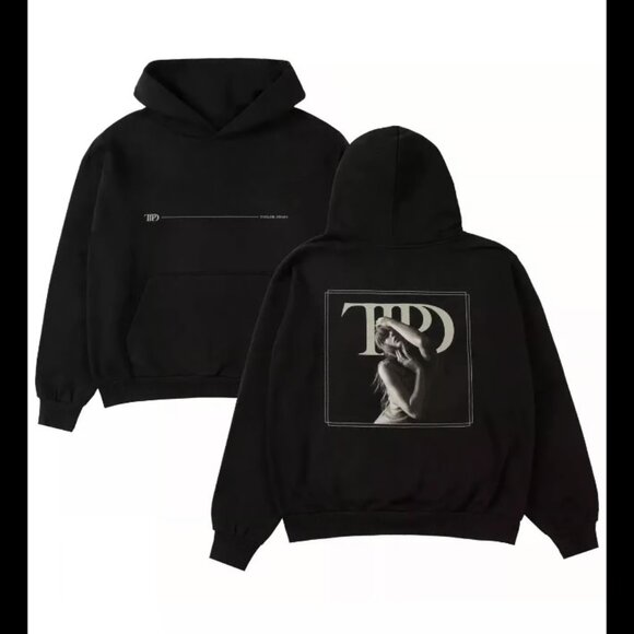 Taylor Swift The Tortured Poets Department Black Hoodie - Small - Exclusive!! - Picture 1 of 4
